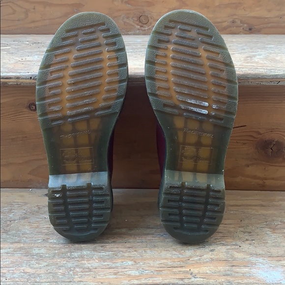 Dr Martens cherry burgundy 3 eye derby shoes - Picture 5 of 5